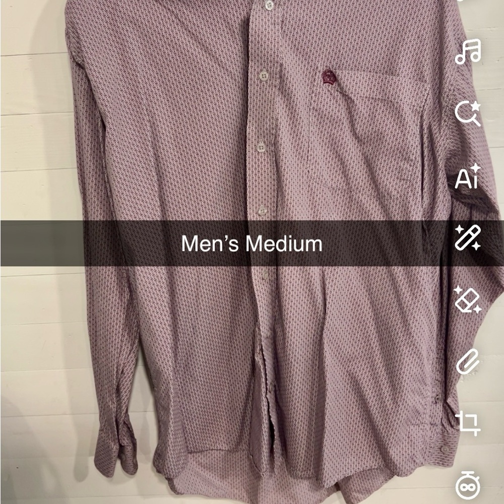 Cinch Men's Pink Geometric Dress Shirt